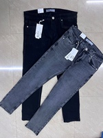 Jeans slim fit pour hommes de style coréen en gros, en stock, pantalons longs en denim extensible pour hommes
