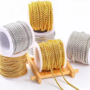 Chains Jewelry Making Supplies Diy Accessories Men Women Gold 316 Stainless Steel Box Link Chains Necklace Bracelet