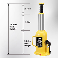 Bouteille personnalisée de 20 tonnes de cric hydraulique solide en acier pour voiture camionnette réparation automobile vis de réglage incluse
