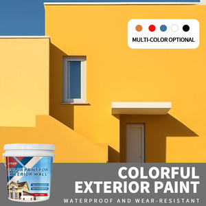Peinture murale extérieure imperméable en latex acrylique liquide, résistante aux rayures, lavable, émulsion <span class=keywords><strong>pour</strong></span> <span class=keywords><strong>maison</strong></span>, revêtement mural extérieur - Product Image 1