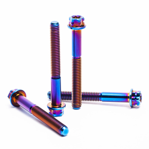 Pernos Hexagonales de Aleación de Titanio Anodizado, Cabeza Plana, Estándar DIN Clase 10.9 y 12.9, M5 M6 M8 M10 para Motocicleta - Product Image 4