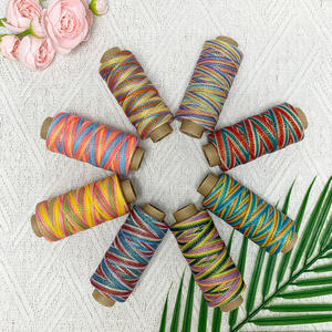 Hilo Encerado de Cielo Estrellado, Hilo Trenzado, Tubo de Papel, Hilo Encerado Redondo Brillante para Manualidades, Macramé - Product Image 3