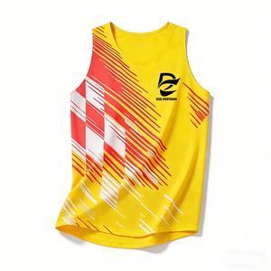 เสื้อกล้ามวิ่งผู้ชายแบบไร้ตะเข็บ ระบายอากาศได้ดี แห้งเร็ว น้ำหนักเบา พิมพ์ลายดูดซับความชื้น ดีไซน์สั่งทำพิเศษ หลายสี พรีเมียม - Product Image 4