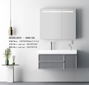 Disponibile Set Mobile <span class=keywords><strong>Bagno</strong></span> 3 Misure, Armadietto <span class=keywords><strong>Bagno</strong></span> Sospeso con Specchio LED e Lavabo <span class=keywords><strong>per</strong></span> Bagni Piccoli e Grandi - Product Image 3