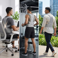 Correcteur de posture confortable en néoprène, soutien dorsal supérieur, redresseur d'épaules pour les travailleurs de bureau sédentaires