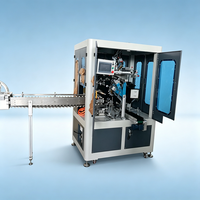 Imprimante sérigraphique cylindrique monocouleur entièrement automatique à grande vitesse avec table rotative et convoyeur pour l'impression sur bouteilles, gobelets et tubes