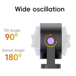 مروحة مكتبية بسبع شفرات مع شاشة لمس رقمية وتصميم مروحة صغيرة بمنفذ <span class=keywords><strong>USB</strong></span>، مثالية لتبريد الأجواء الحارة في الصيف - Product Image 4