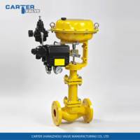 Vanne de régulation de gaz à diaphragme pneumatique industrielle en acier inoxydable WCB à siège unique avec bride Exd II CT4 pour brûleur de chaudière et station de gaz