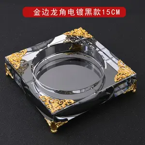 Crystal Glass Ashtray Creative Fashion Home Large Luxury High-end Living Room Office KTV Personalized Trend Custom Logo