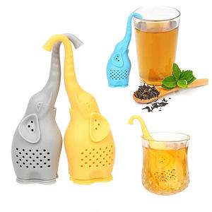 OEM ODM vendita calda nuovo Design riutilizzabile carino a forma di elefante filtro per tè in foglie sciolte per tempi di tè più divertenti infusore per tè in Silicone - Product Image 1