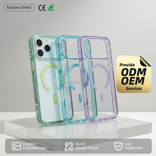 Colorful Wireless Charging Uv Phone case Crystal clear Back Custom Mobile case Bulk Custom Design for iPhone 18 17 16 Pro Max