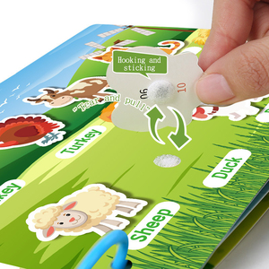 Libro de Actividades para Niños, Pegatinas de Animales, Vehículos y Dinosaurios, Juegos de Combinación de Números y Letras, Libro de Actividades de Aprendizaje Interactivo - Product Image 1