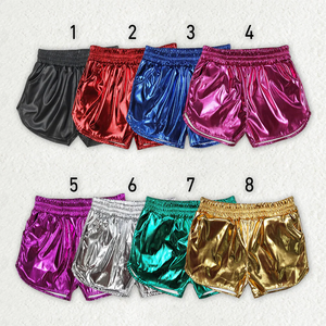 Shorts de Verano para Niñas, Modernos y Casuales, 8 Colores, Shorts de Cuero con Bolsillos, Cintura Alta Elástica, Venta al Por Mayor - Product Image 1