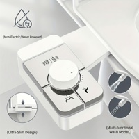 Accessoire de bidet ultra-plat pour toilettes, double buse, lavage arrière et hygiène féminine, pression réglable, non électrique, vente en gros depuis l'entrepôt américain