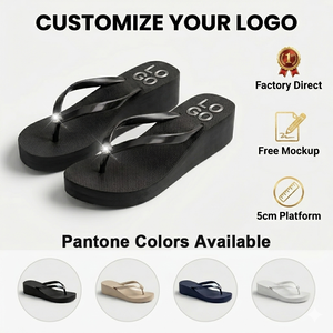 Infradito <span class=keywords><strong>da</strong></span> Donna con Zeppa Personalizzate all'Ingrosso in EVA/GOMMA OEM Sandali Ciabatte <span class=keywords><strong>da</strong></span> <span class=keywords><strong>Sposa</strong></span> Bianche Infradito Oro - Product Image 1