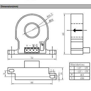 DC rò rỉ hiện tại đầu dò qnlc2 10mA 20mA 50mA 100mA 500mA ra 5V 4V hội trường hiện tại Cảm biến dư lượng hiện tại biến áp CT - Product Image 4