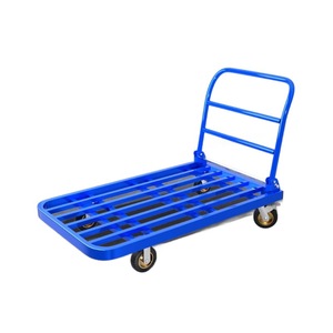 <b>Trolley</b> Steel Tube Truck Square Tube <b>Trolley</b> Pulling Steel Plate Lengthened Platform <b>Trolley</b> Folding Mute Four-Wheel Trailer - Product Image 5