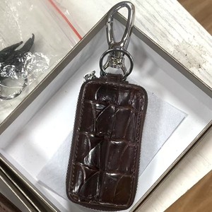 Bolsa para Llaves Portátil Unisex de Piel de Cocodrilo Tailandés, Diseño Simple, Accesorio Pequeño, Colgante con Cremallera para Transmisión en Vivo - Product Image 2