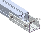 Rail solaire en aluminium en forme de G ART SIGN 6005-T5 anodisé avec système de verrouillage inférieur et boulons SUS304 pour support de montage PV trapézoïdal