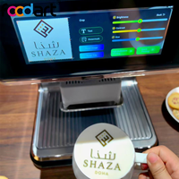 Imprimante jet d'encre automatique pour latte art au café avec encre alimentaire comestible pour logos et images sur les boissons