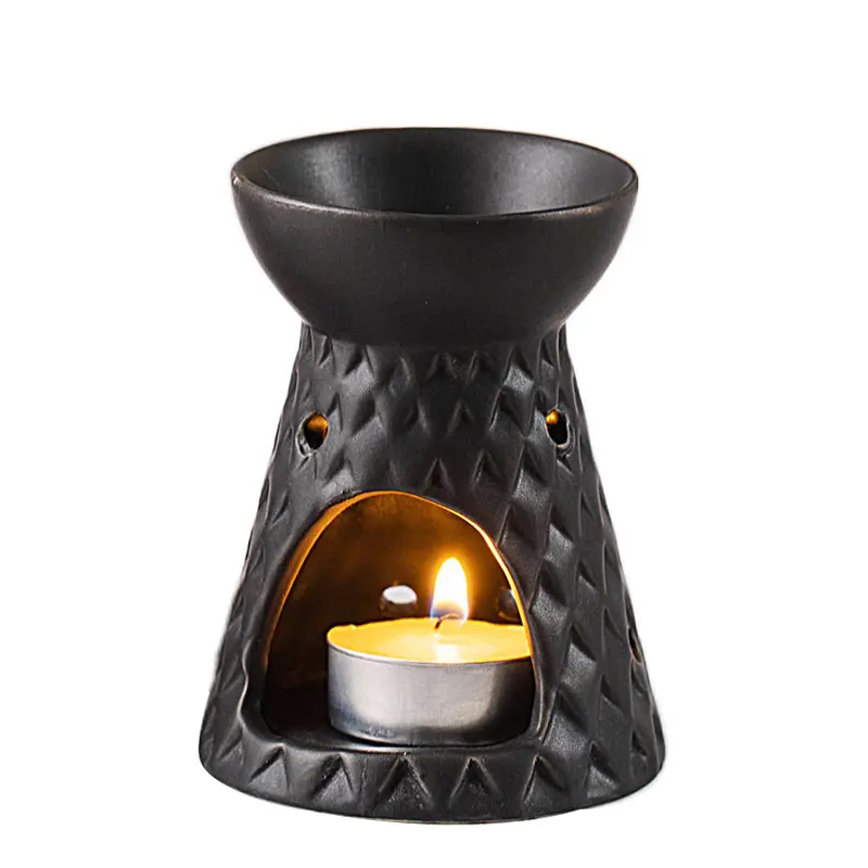 Europe supermarket Home decorative Ceramic Essential Oil Burner Ceramic tea light candle holder Melt wax warmer