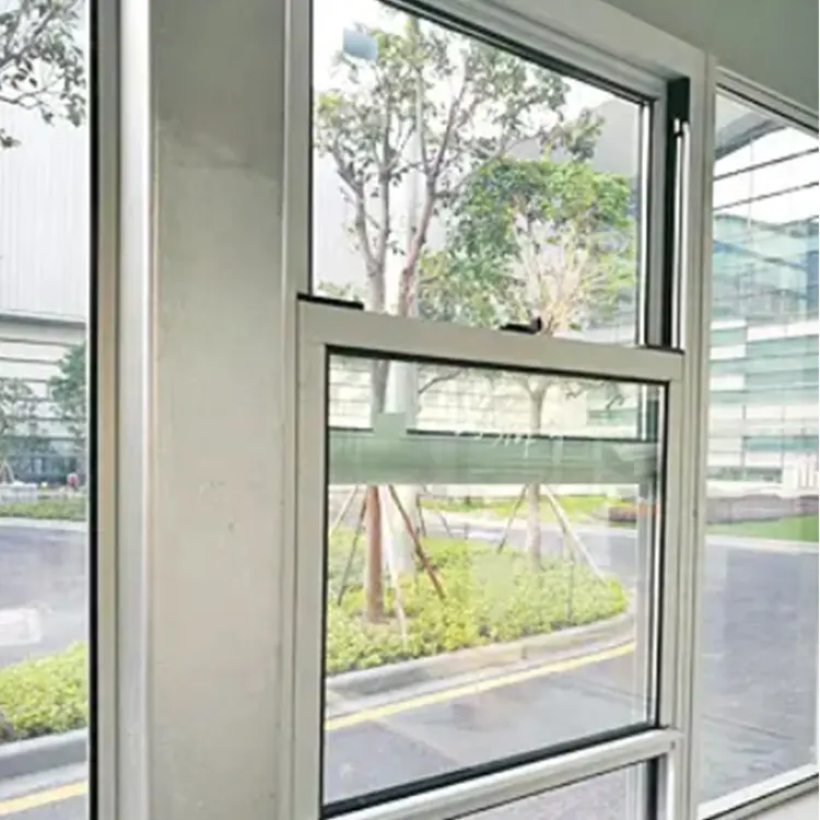 North American Vinyl Weibo Window Single Hung Vertical Sliding Conch Brand Pvc Window China Factory Pvc Hung Windows