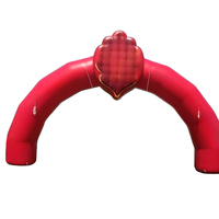 Arche de course gonflable bleue avec drapeaux à carreaux, logo personnalisé, bâche en PVC durable, pour événements sportifs, marathons et sports