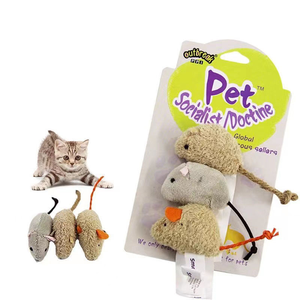 Juguete de peluche de gato bonito de venta directa de fábrica con hierba gatera juguete divertido para masticar para mascotas 30 vendidos - Product Image 1