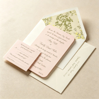 Invitations de mariage personnalisées élégantes, cartes de vœux, enveloppes, options en carton, matériau enduit, impression numérique, pelliculage