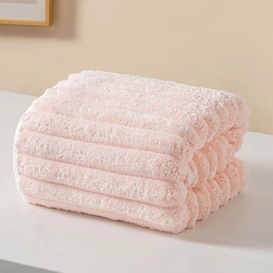 Özel Logo desen banyo havlusu mercan kadife mikrofiber ve kadife yumuşak mercan polar yapılmış - Product Image 3