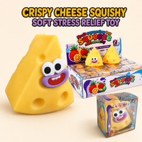 Jouet Squishy en Forme de Fromage Croustillant, Forme Triangulaire, Jouets Souples Anti-Stress, Cadeau, Lot de 12 Pièces en Boîte de Présentation
