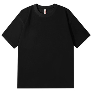 T-shirt personnalisé 220G en mélange de coton lourd (66 % coton, 34 % polyester) OEM ODM, coupe oversize unisexe, col rond, manches courtes, avec logo - Product Image 3