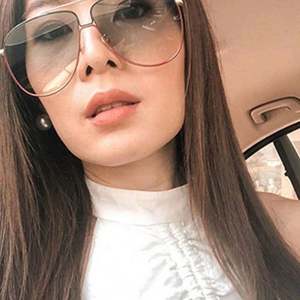 Gafas de Sol de Moda 2020 con Logotipo Personalizado, Montura Metálica, Lentes Degradadas, Protección UV400, Gafas de Sol Extra Grandes para Mujer - Product Image 2