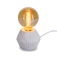 Ampoule de Table classique personnalisée avec fil, lumières décoratives électriques personnalisées, veilleuse d'intérieur en ciment, lampe de nuit en céramique