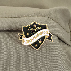 Épinglette en émail rétro de la <span class=keywords><strong>Ligue</strong></span> <span class=keywords><strong>des</strong></span> Procrastinateurs, broche en métal amusante, badge de revers, sac à dos, vêtements, bijoux, cadeau en gros - Product Image 3