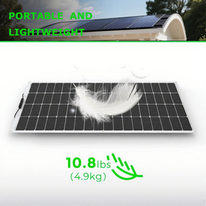 แผงโซลาร์เซลล์แบบพกพา 200W ชนิดโมโนคริสตัลไลน์ ยืดหยุ่นได้ ประสิทธิภาพ 23.5% 12V/24V น้ำหนักเบา งอได้ กันน้ำ ติดตั้งได้ - Product Image 1