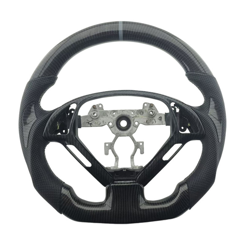 Carbon Fibre+Perforated Leather+Grip+Grey Stripe