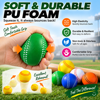 Balle d'entraînement en mousse PU souple personnalisée, haute résilience, jouet anti-stress à presser, balle de sport pour la pratique, OEM ODM Vente en gros