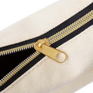 Factory Wholesale Organic Cotton Canvas <strong>Makeup</strong> Pouch <strong>Bag</strong> Travel Zipper DIY Canvas <strong>Brush</strong> Cosmetics Toiletry <strong>Bag</strong> with Custom Logo - Product Image 5