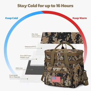 Boîte à lunch tactique camouflage d'usine 23L isotherme extensible à double compartiment - Product Image 5