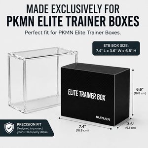 Caja de Entrenador Élite Profesional Transparente con Tapa Magnética de Acrílico, Moderna y Económica, Marca Geling, para PKMN - Product Image 2