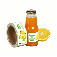 Etiqueta Adhesiva en Rollo para Botellas de Vidrio Personalizadas al por Mayor de Jinyu, con Impresión de Logotipo Bopp Resistente al Agua para Bebidas y Jugos