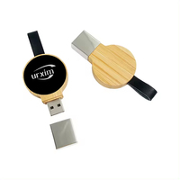 URXIM logo ukir LED, Flash Drive Usb kayu 8gb 16gb 32gb 64gb 128gb disesuaikan dengan kotak Thumb Drive