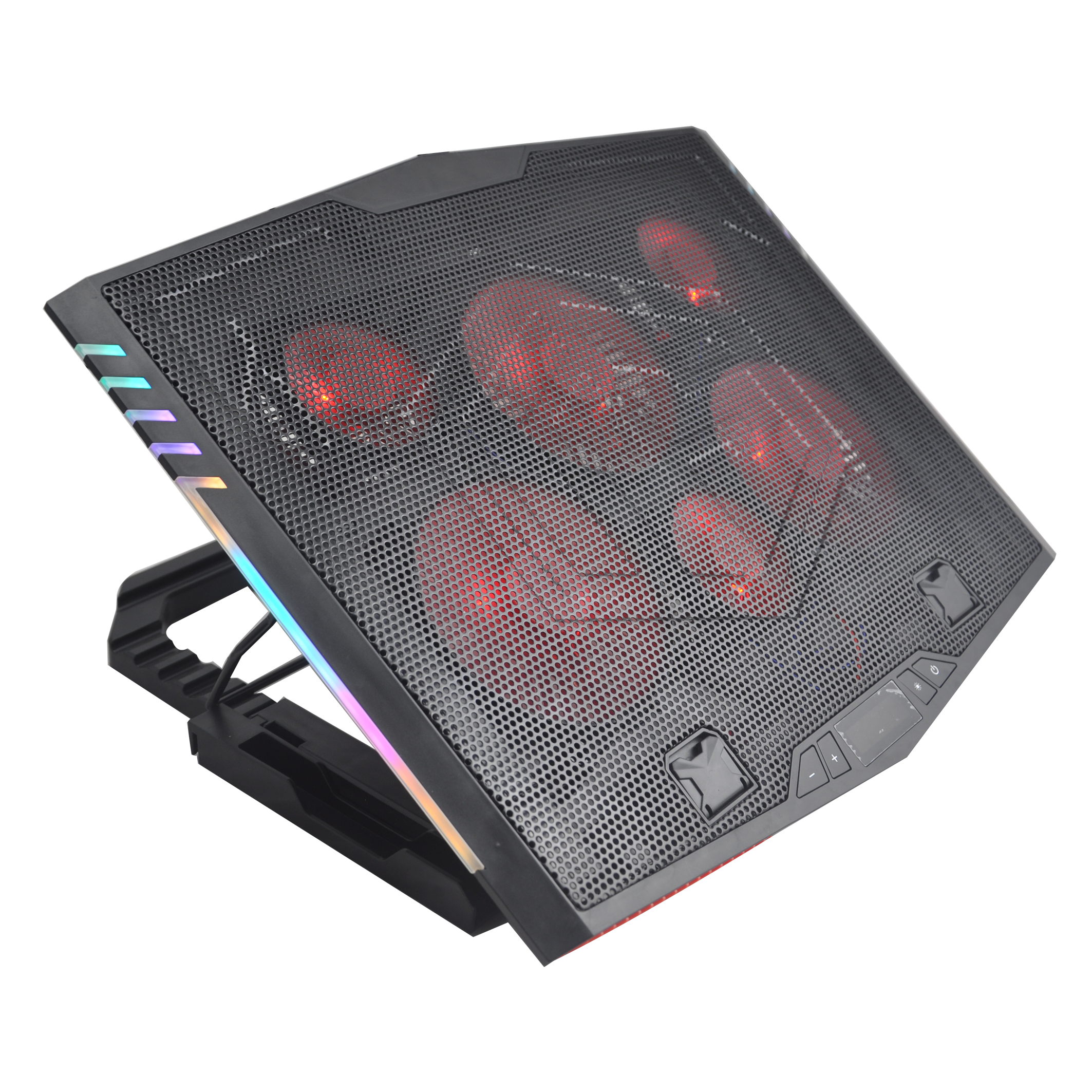 Новая цветная (RGB) игровой охладитель usb ноутбука охлаждающая подставка 17'
