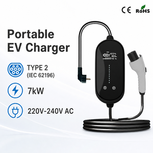 <span class=keywords><strong>Cable</strong></span> de Carga Portátil para Vehículos Eléctricos de 32 Amperios, <span class=keywords><strong>Tipo</strong></span> <span class=keywords><strong>2</strong></span>, 7.2kW, Cargador para <span class=keywords><strong>Coche</strong></span> Eléctrico IEC 62196-<span class=keywords><strong>2</strong></span> EVSE 240V, Resistente, para Viajes al Aire Libre - Product Image 1