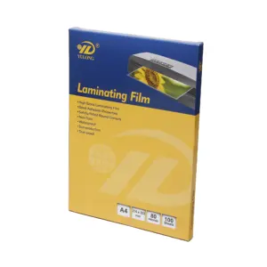 yulong low price clear transparent a4 size 229*292 125mic pouch laminating film sheets