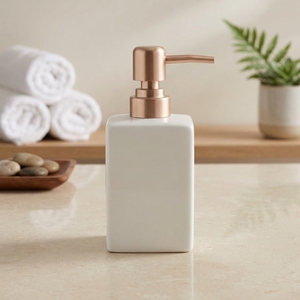 Distributeur de lotion de lavage des mains, bouteille de luxe, en or, 20 ml, diffuseur vide en céramique - Product Image 1