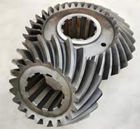 Engrenage conique hélicoïdal en acier de haute précision Jiucheng OEM avec profil de denture personnalisé, forgé et usiné CNC pour machines agricoles