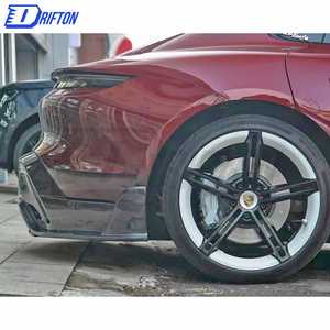 Diffuseur de pare-chocs arrière en fibre de carbone sec de style MSY pour Porsche Taycan Turbo Bodykit - Product Image 4