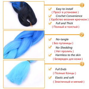 Vendita calda 24 pollici 41 pollici 82 pollici sintetico uncinetto jumbo capelli treccia jumbo capelli intrecciati - Product Image 6